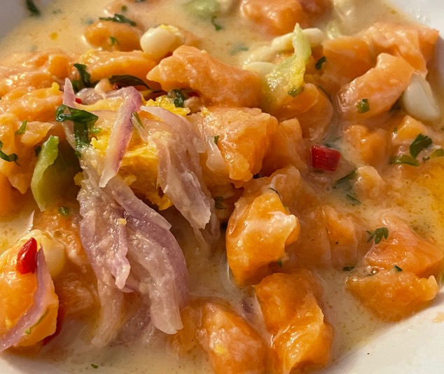 Ceviche de Salmón Listo